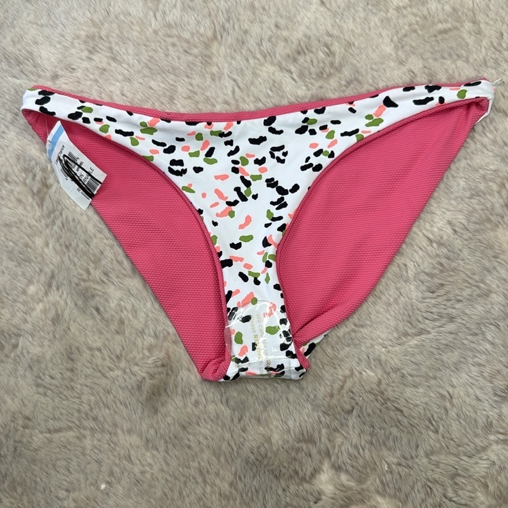 MAAJI | 'Lipstick Rose Flirt' Thin Side Reversible Bikini Bottoms, Size L, NWT - Picture 7 of 10